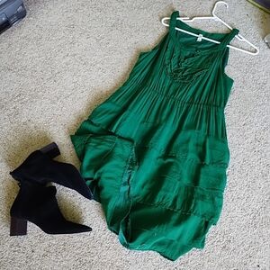Anthropologie Green teir dress